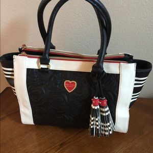 Betsey Johnson New York  Black and White Handbag